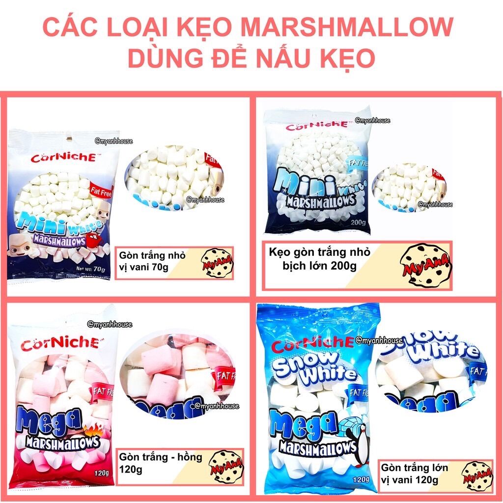 KẸO BÔNG GÒN MARSHMALLOW CORNICHE 70-120G