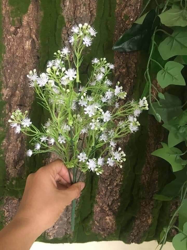Cành Hoa Babi giả, Hoa giả Trang Trí, phụ kiện chụp hình, hoa để bàn làm việc