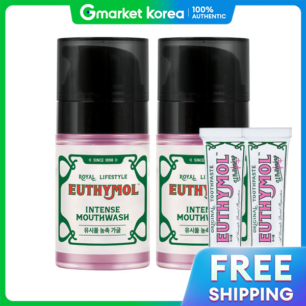 Nước Súc Miệng Cô Đặc Euthymol 50ml x 2 + Kem Đánh Răng Trắng Răng 20g x 2