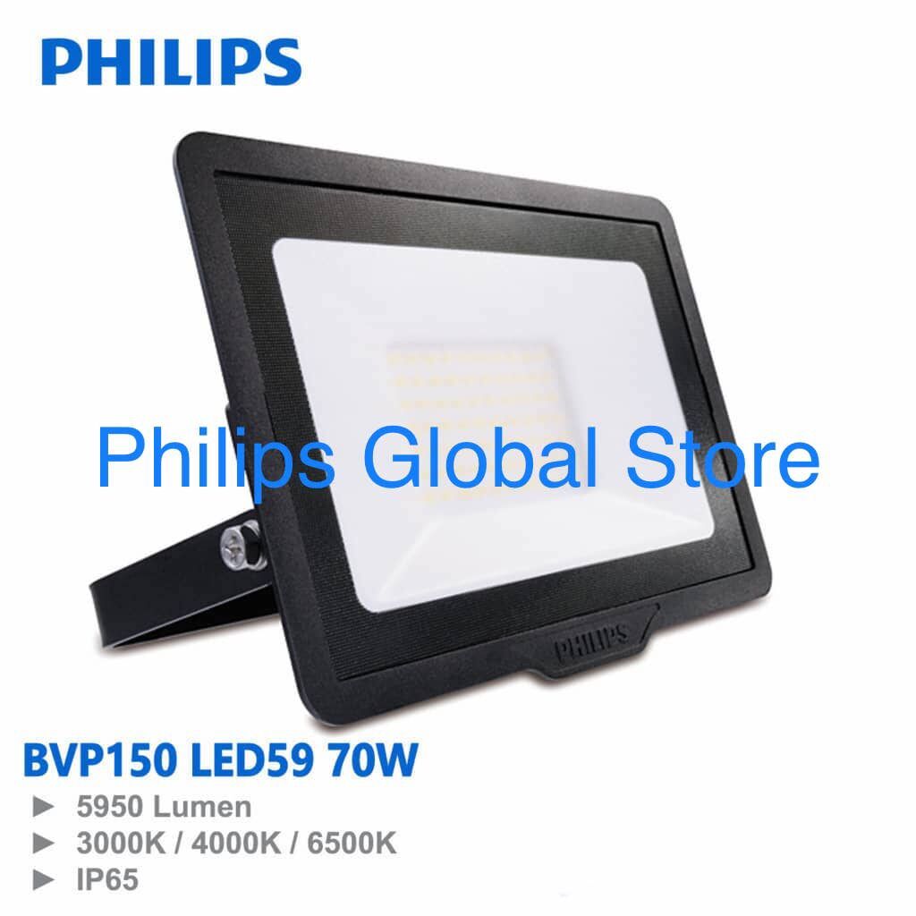 Đèn pha led 70w philips. đèn pha led bvp150 led59 70w philips ánh sáng trung tính 4000k | điện áp 220v chống nước ip 65. đèn pha led philips
