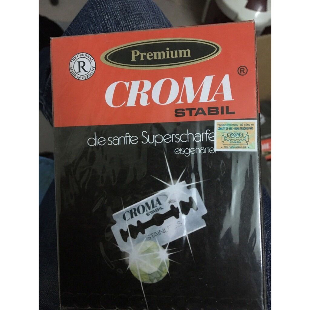 Hộp 200 lưỡi dao lam CROMA Made in GERMANY