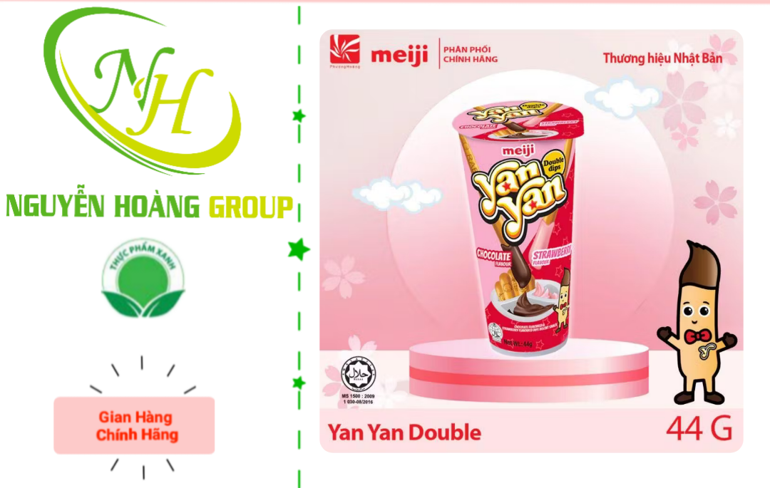 MEIJI - Bánh Yan Yan Double Cream 44g