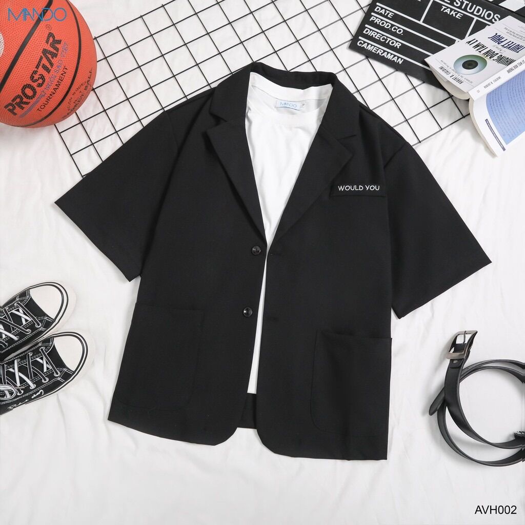 Áo Blazer NaHàn Quốc Tay Lỡ Form Rộng, Áo Vest Nam Hàn Quốc Hương market