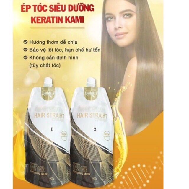 THUỐC DUỖI TÓC SIÊU DƯỠNG KERATIN KAMI 1000ML