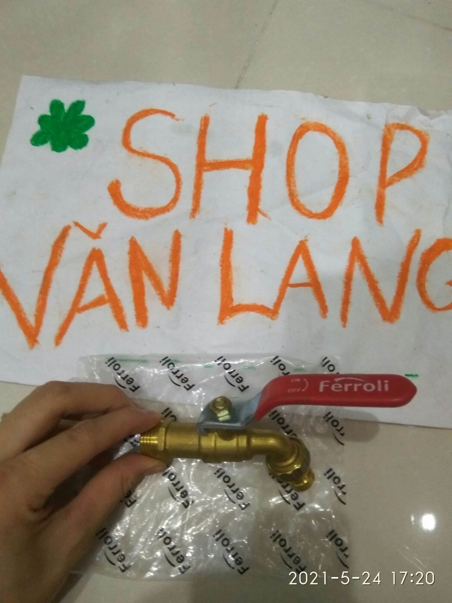 Van - Vòi khoá nước bằng đồng Phi 21 Ferroli