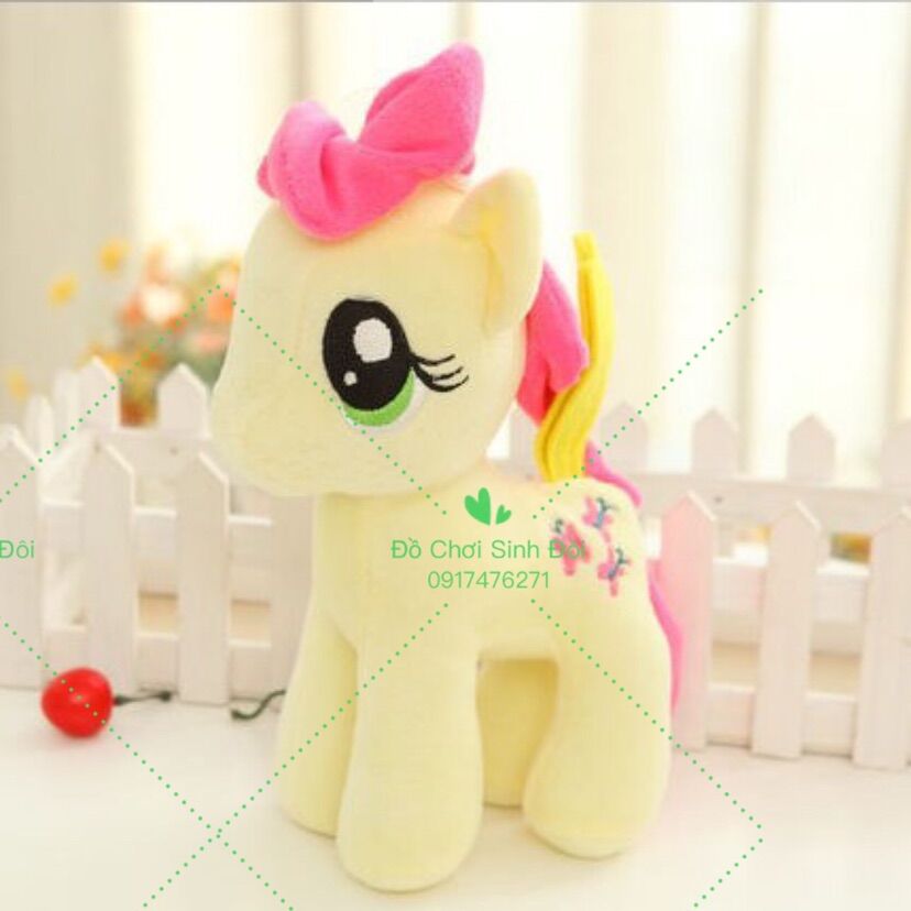 Thú bông ngựa pony vàng 28cm