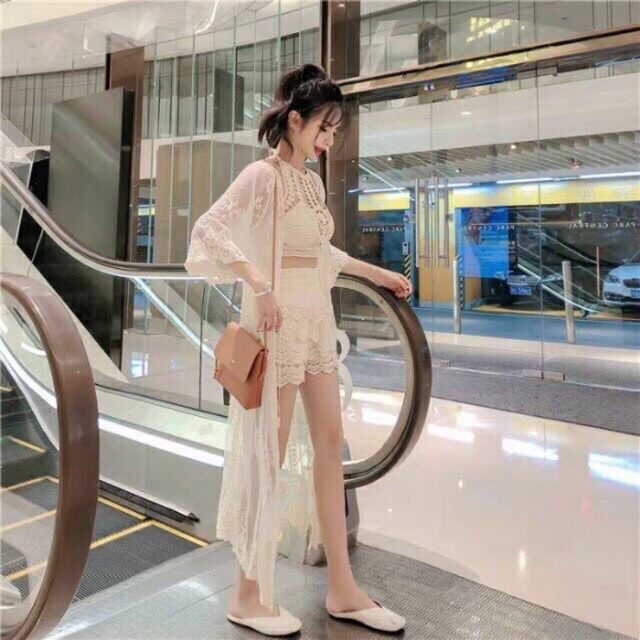 Set đồ bơi bikini đi biển sang chảnh 3 món (Có bán lẻ)
