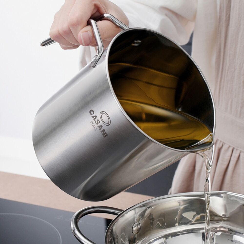 🇮🇹 CA LỌC DẦU INOX CASANI (KEEP USED OIL HYGIENICALLY) 2L 🇰🇷