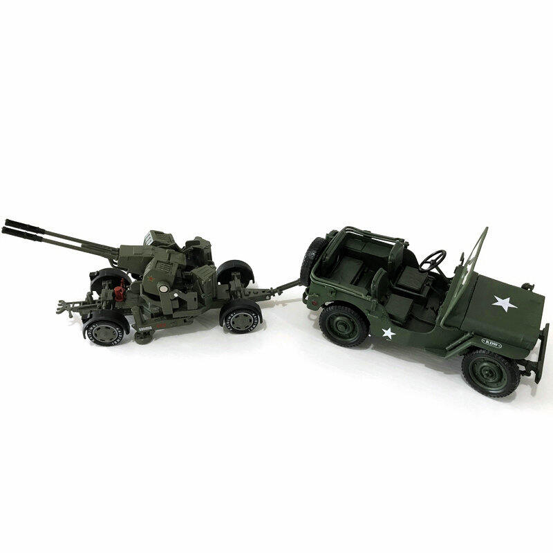 New Kaidiwei Antiaircraft Gun 1:35 Alloy Model Mortar Tank Cannon Military Air Defense Missile Launching Vehicle