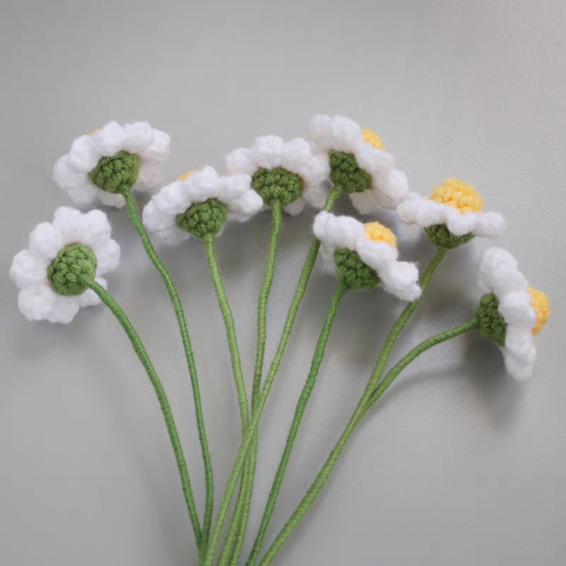 1 bông Hoa cúc baby bằng len đan  HANDMADE 🌻(cành không lá)