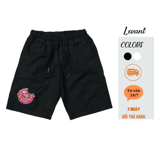 Quần short kaki nam nữ Donut Levant Unisex cá tính cực chất