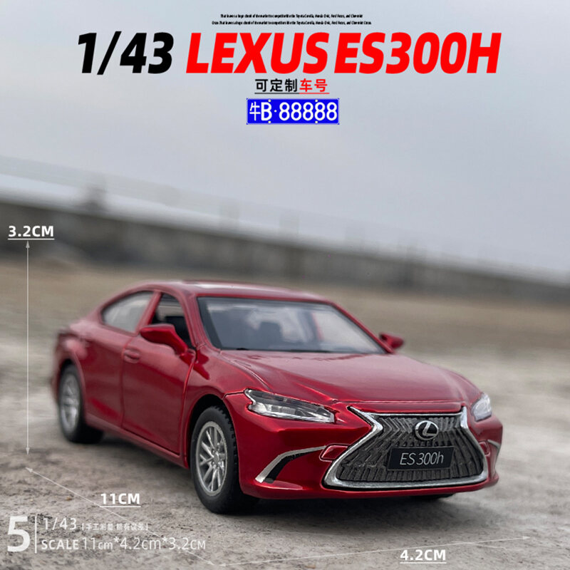 Mô Hình Xe Hơi Lexus ES300H Toyota Hợp Kim 1/43 Móc Xe Đồ Chơi Cho Trẻ Em Quà Tặng Bao Gồm Cửa Có Th