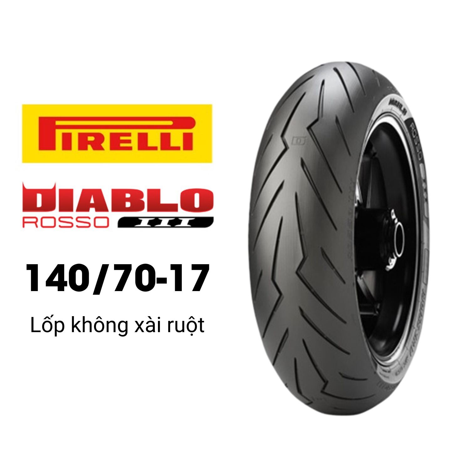 Vỏ lốp xe máy Pirelli 140/70-17 TL Diablo Rosso 3