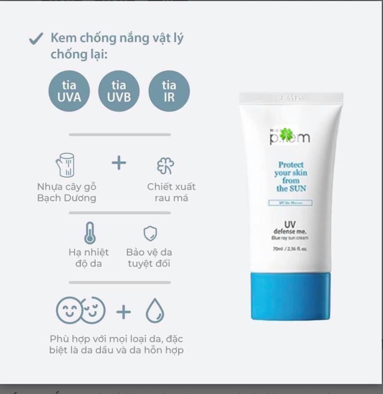 [TÁCH LẺ NO BOX] KEM CHỐNG NẮNG MAKE P:REM 50ml