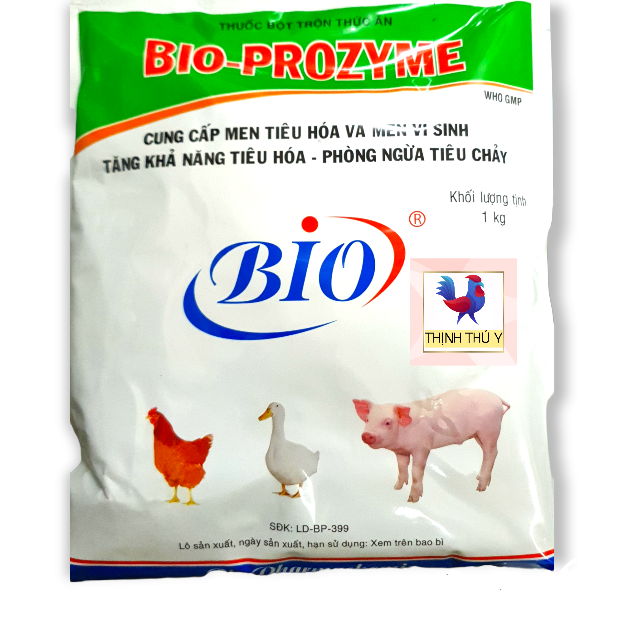 Bio Prozyme (1kg) - Cung cấp men tiêu hóa và men vi sinh, phòng ngừa tiêu chảy cho gà đá, vịt, heo