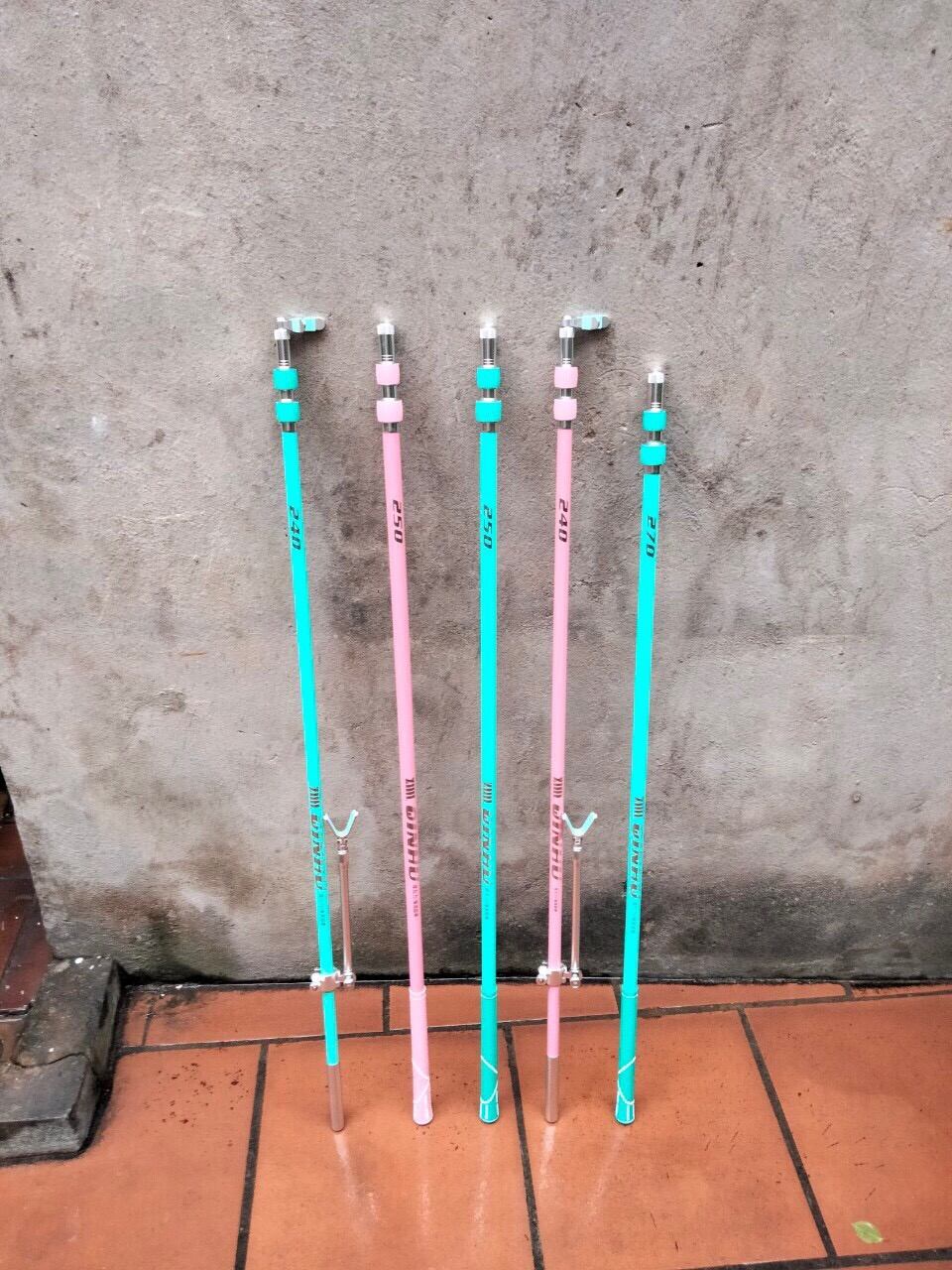  Bộ cán và gác cần QINHU xanh nhã lam 