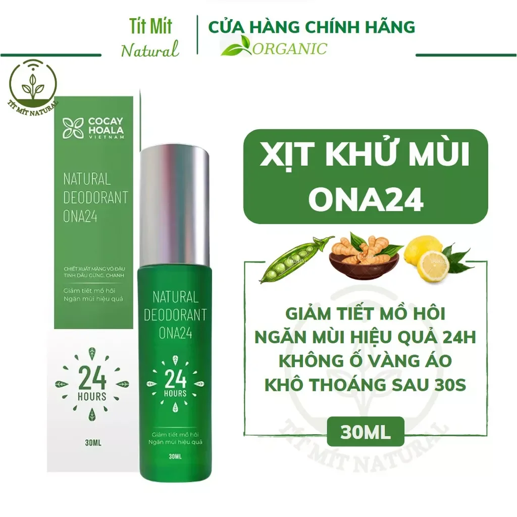 Xịt ngăn mùi cơ thể ona24 - xịt là thơm 24h ngăn mùi hôi cơ thể - chai 30ml