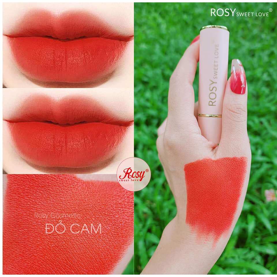 [chính hãng] son sáp lì Rosy đỏ cam an toàn mẹ bầu