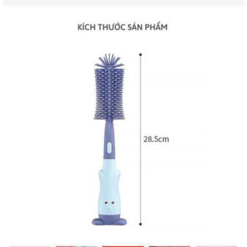 Cọ rửa bình sữa silicon 3 chi tiết