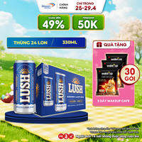 Bia Lush Cao Cấp - Bia Êm Dễ Uống - Thùng 24 Lon 330ML (ABV 4,5%)