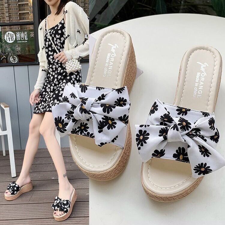 dép nữ đế xuồng hoa cúc mẫu mới