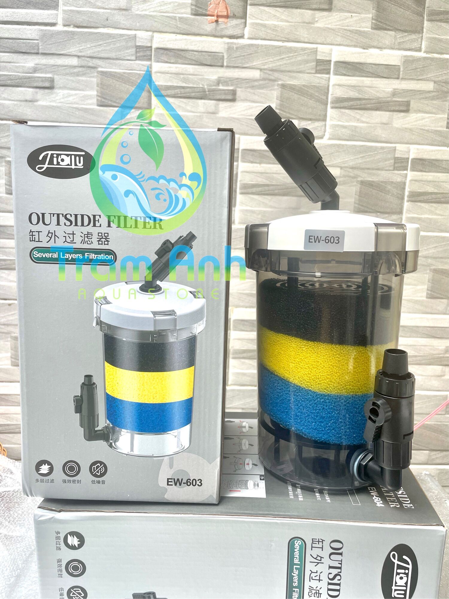 Lọc phụ ew-603 / ew-604 trong suốt, lọc phụ bể cá