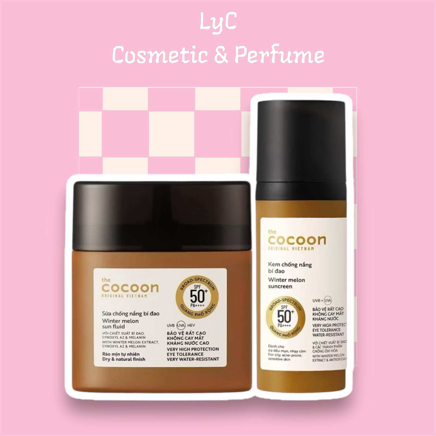   Cocoon  Sữa và Kem Chống Nắng Bí Đao Cocoon Winter Melon Sun Fluid 50ml 