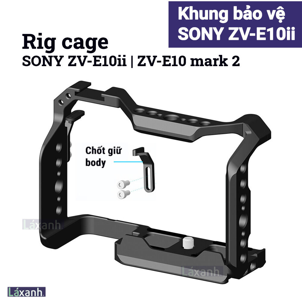 Sony ZV-E10ii ZV-E10 Mark 2 | Khung máy ảnh rig cage rigcage quay video giá đỡ bảo vệ grip bracket S