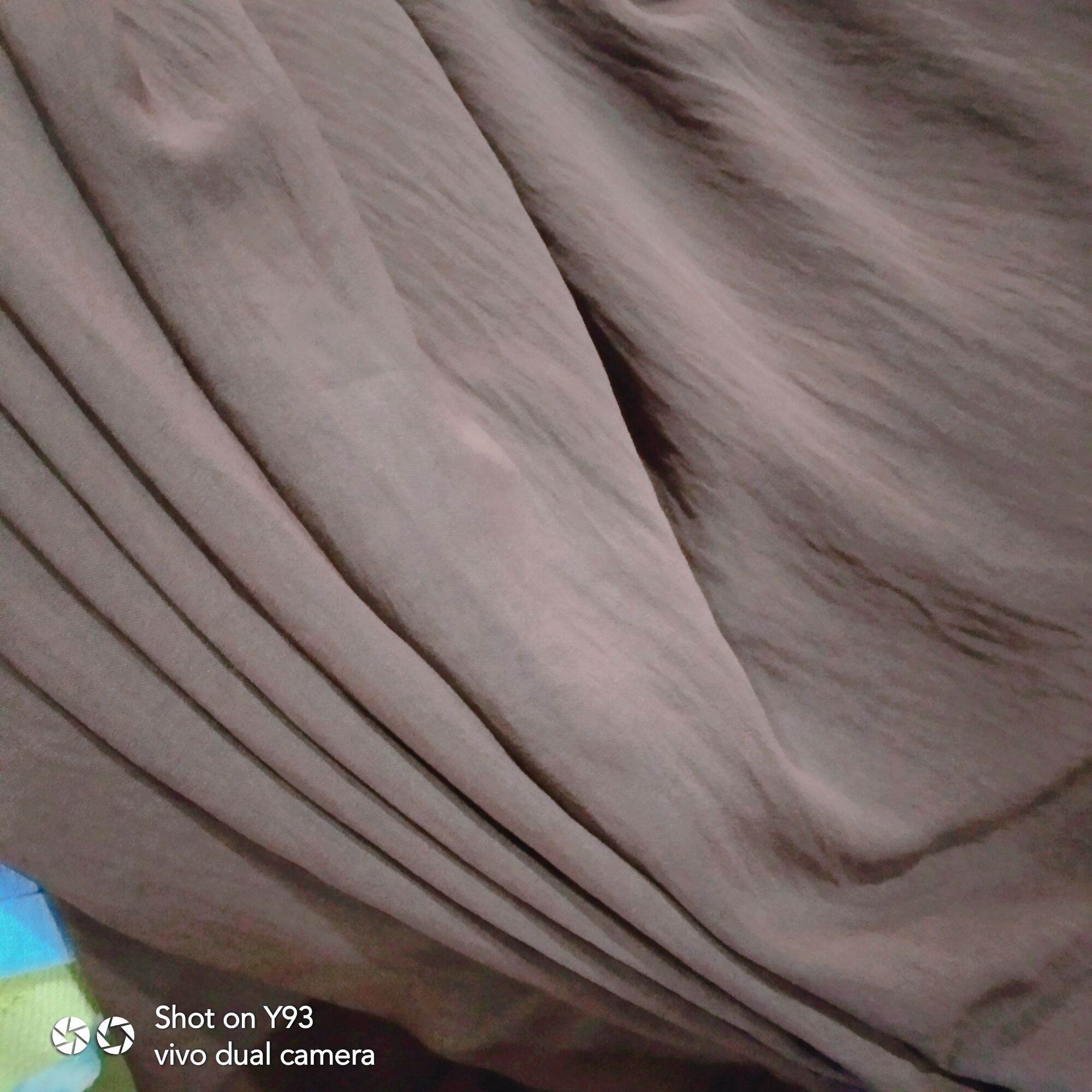 Vải đũi nhăn màu nâu chùa