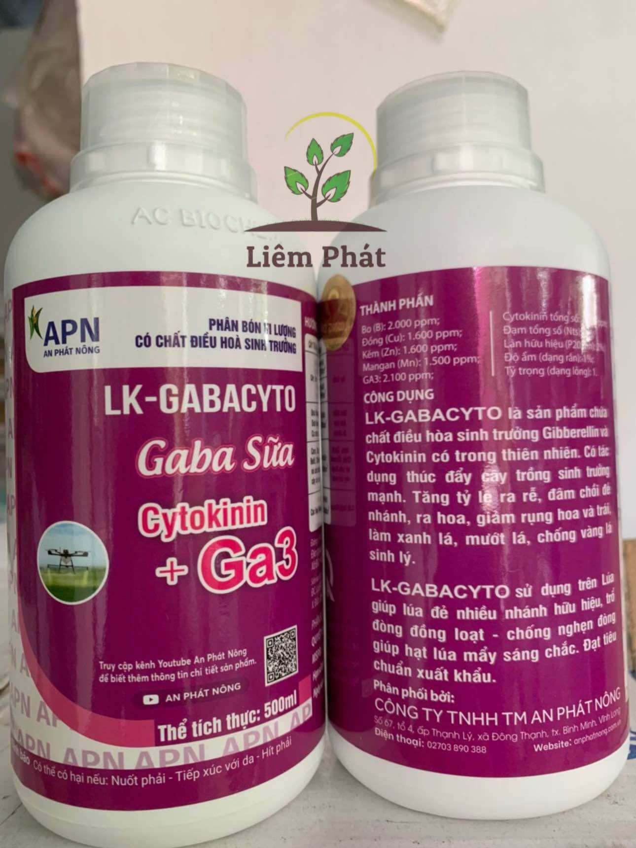 Gaba sữa chai 500ml của An phát nông