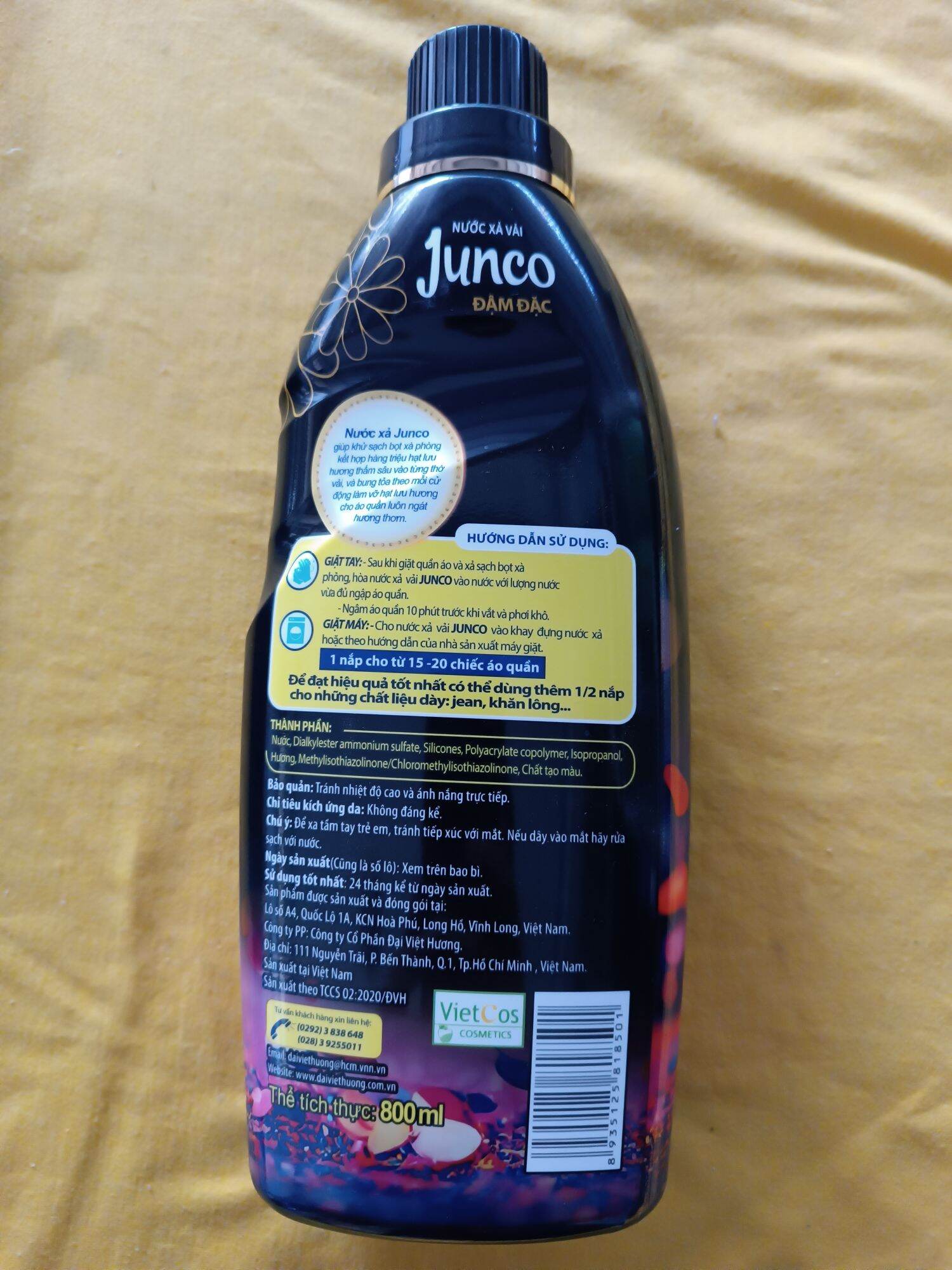 [HCM]Nước Xả Junco chai 800ml Đen