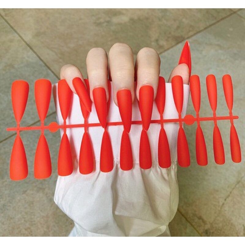 Bộ 24 móng tay sơn nhám dáng nhọn SLL-T-006