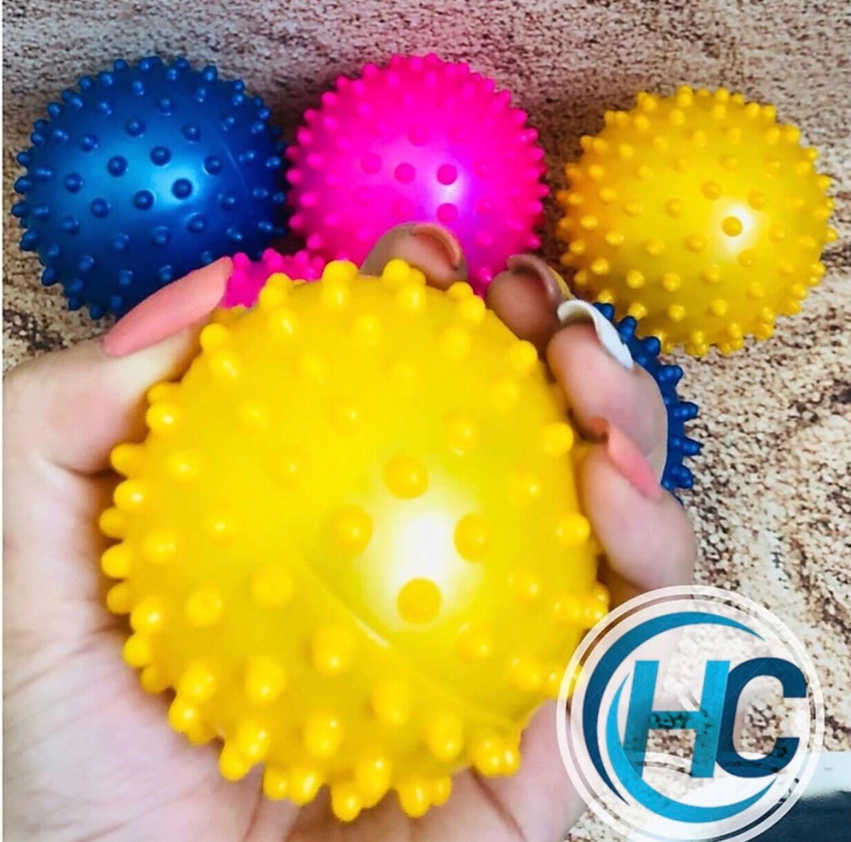 [CHÍNH HÃNG] Banh Gai Tập Cơ Tay Mẫu Tròn (Đường Kính 7.5cm)