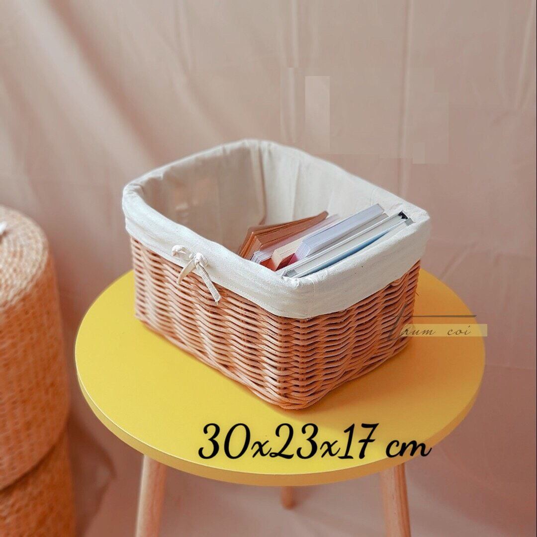 khay mây rút khung KT 30*23*h17