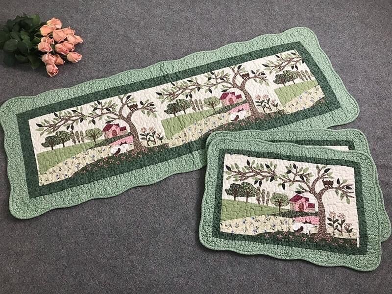 Thảm set 3 cái - cây xanh