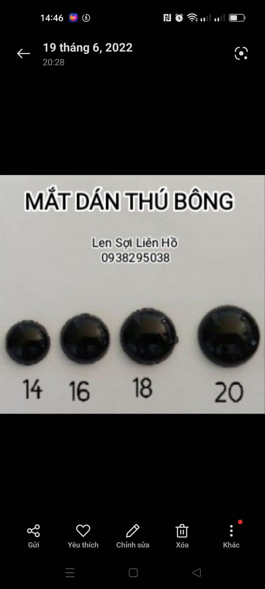 MẮT THÚ DÁN ( Combo 50 cặp)