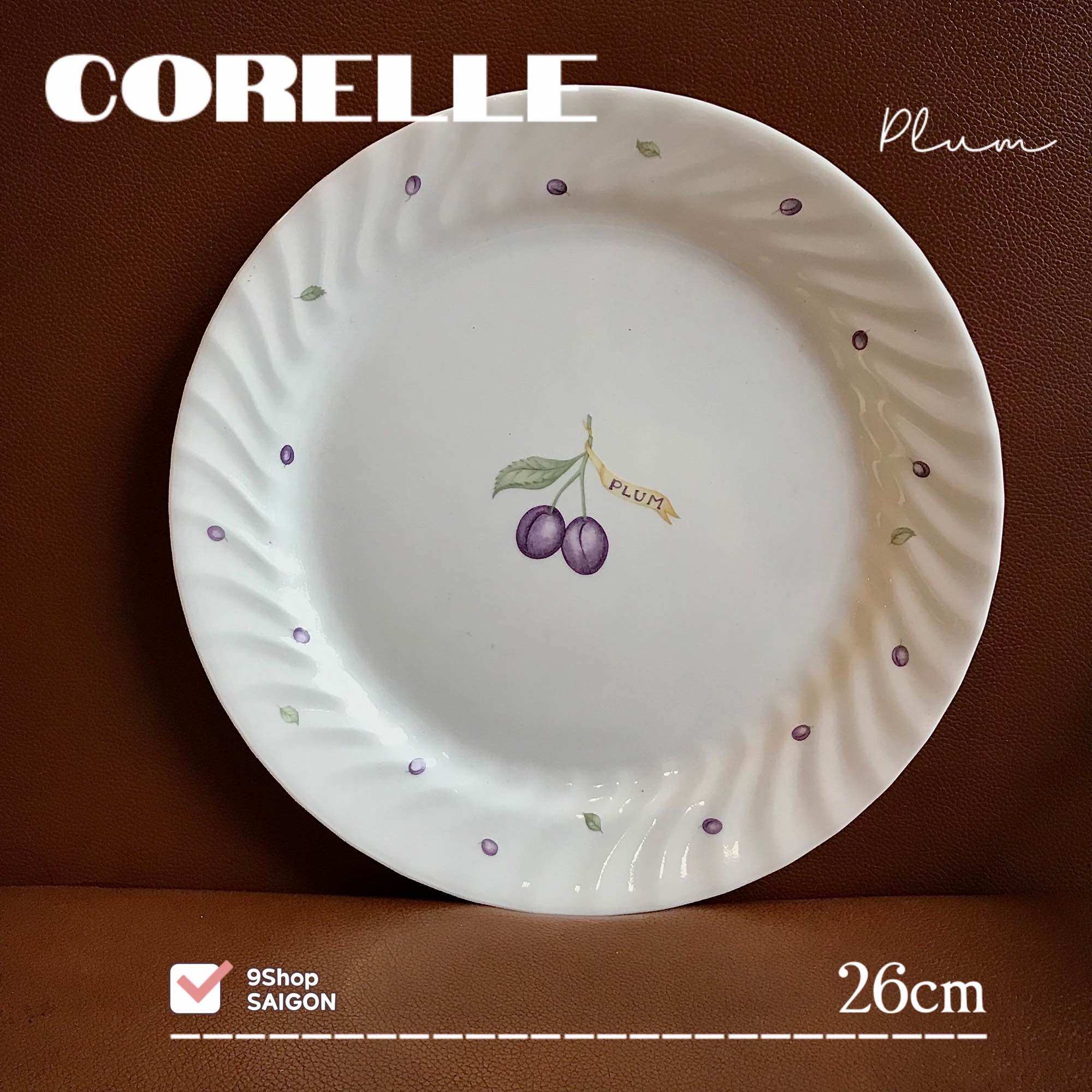 Corelle USA - PLUM [Hiếm] - Set Tô Chén Dĩa Quả Mận Tím