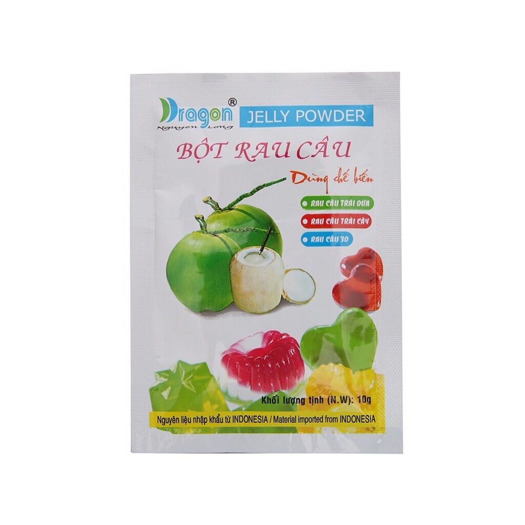 Bột rau câu dẻo Dragon hương dừa gói 10g