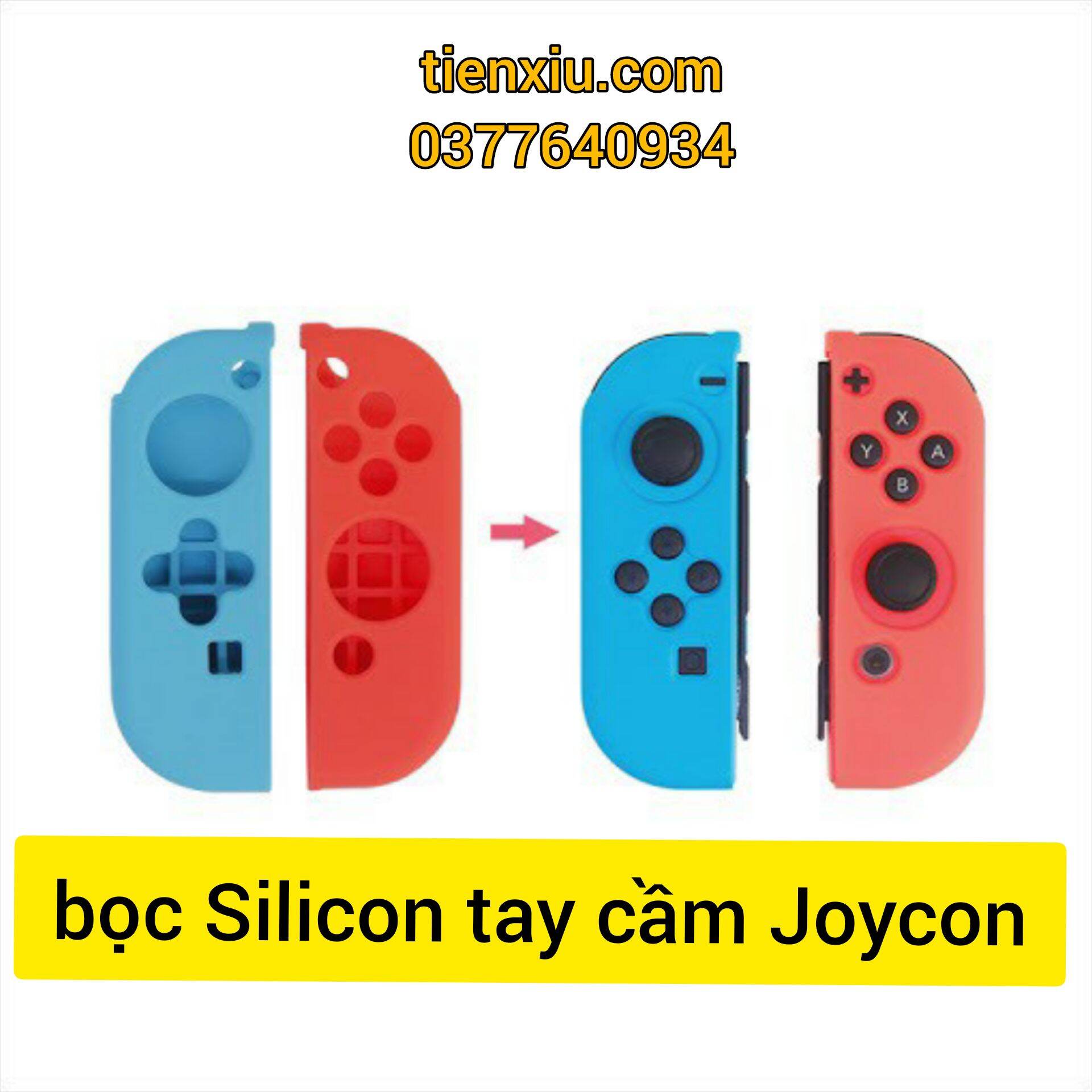bọc Silicon tay cầm Joycon Nintendo Switch mầu xanh đỏ đen silicon case Sleve