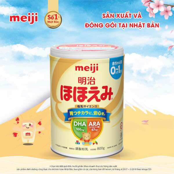 Sữa bột Meiji Nội Địa số 0 và số 9 (800g)