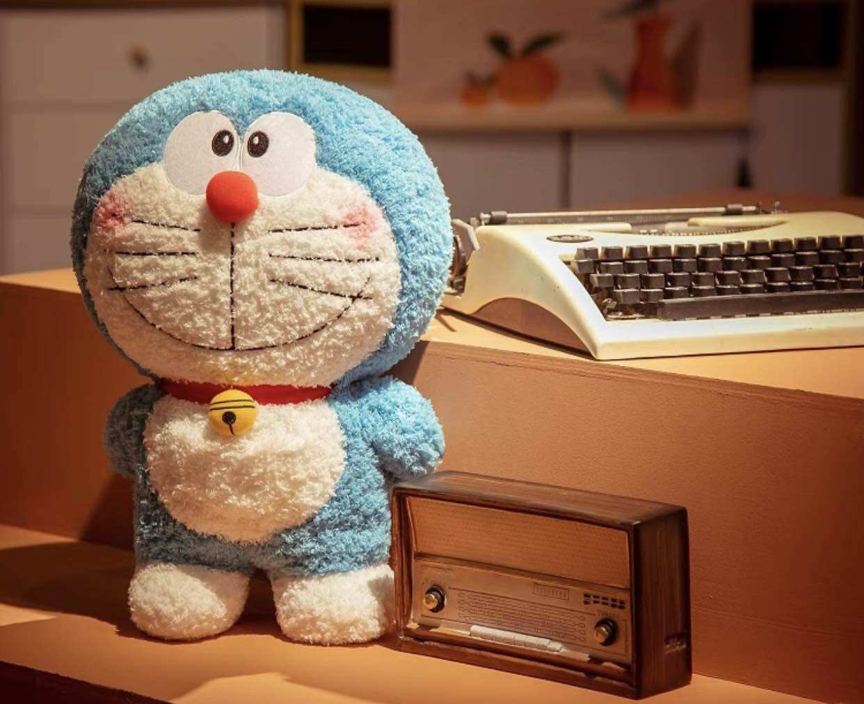 Doraemon nhồi bông dễ thương 35cm, gấu bông doraemon