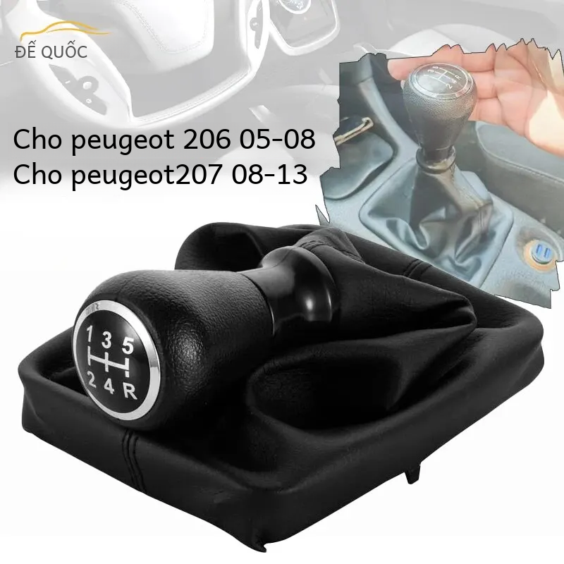 Xe Đạp Peugeot 206/207 Bánh Răng Chuyển Dịch Núm 5 Tốc Độ LEVER Bóng Ném Dính Tem Mạc Khởi Động Bao 