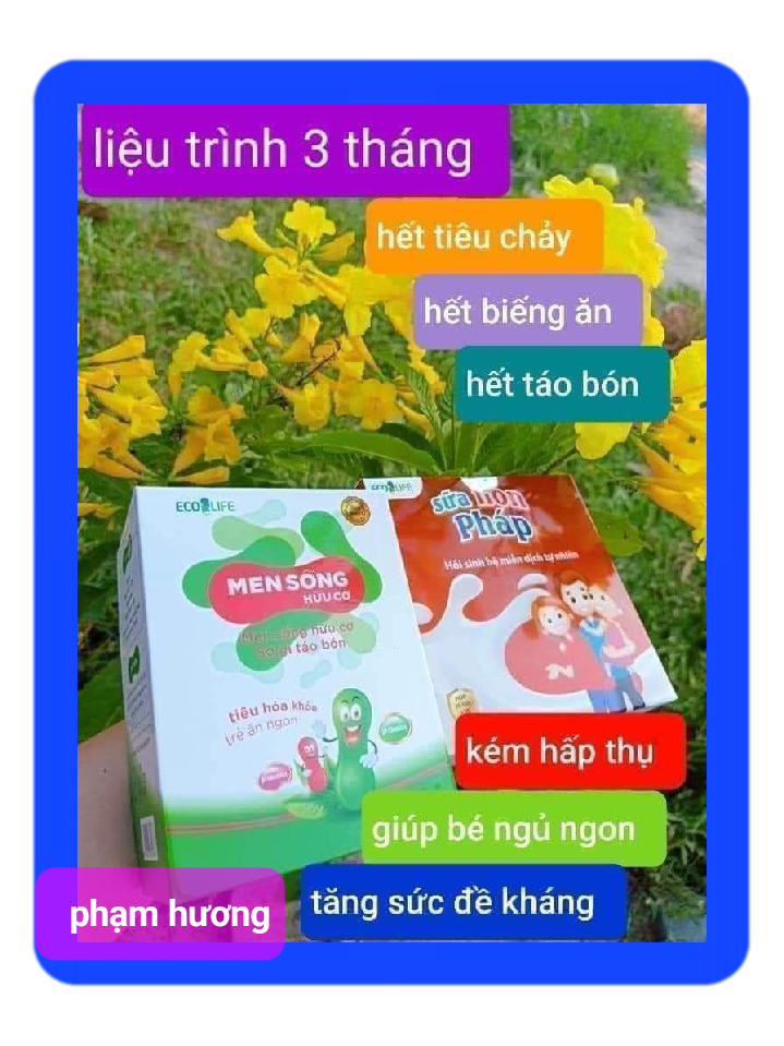 Sữa non pháp và men sống hữu cơ
