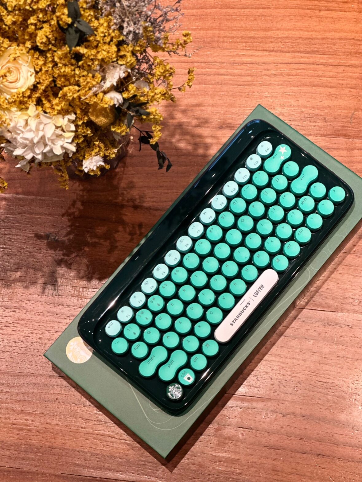 Phụ Kiện Máy Tính Bluetooth LoFree Starbuck Lofree Collaborative Edition Green Pink Potato Chip Gami