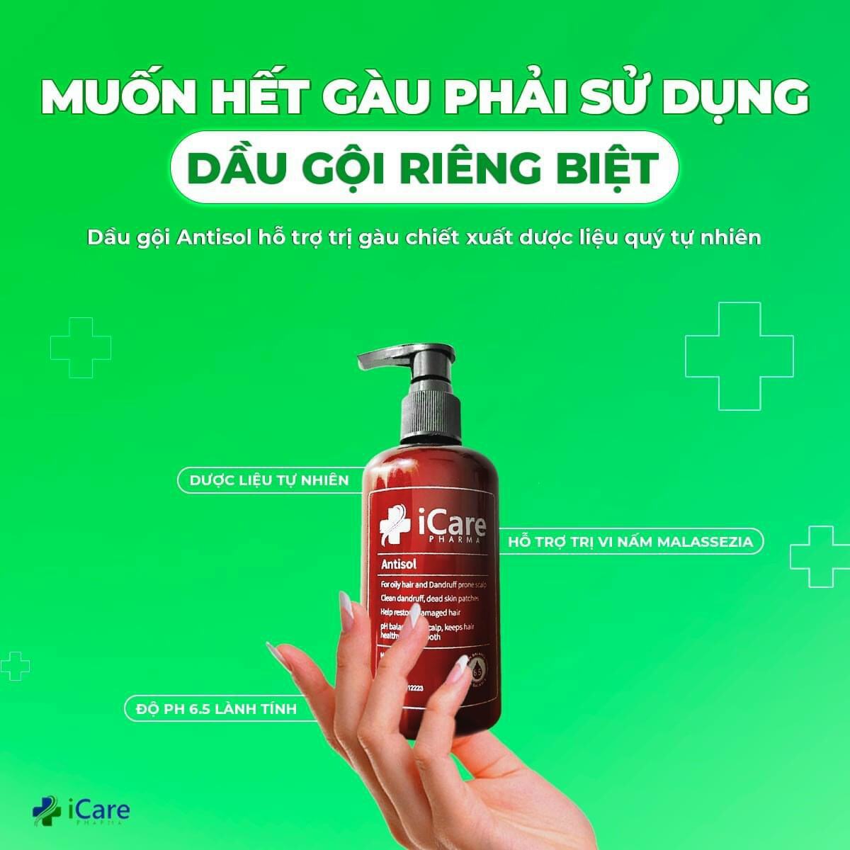 Dầu gội hết nấm và gàu Icare chính hãng