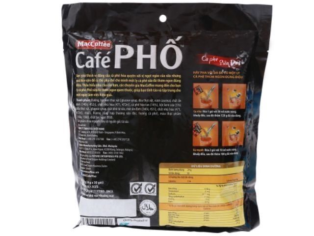 Cà phê Phố sữa đá bịch (30 gói x 24g)