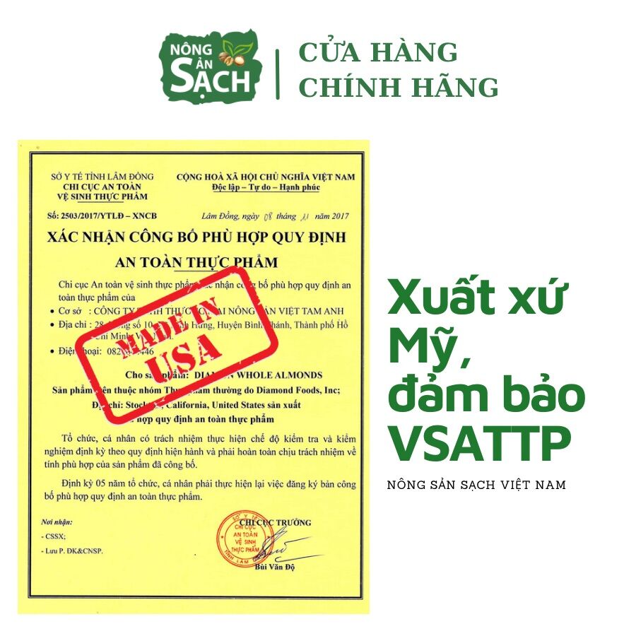 Hạt Hạnh Nhân Rang Bơ 100% Nhập Khẩu Mỹ 500g