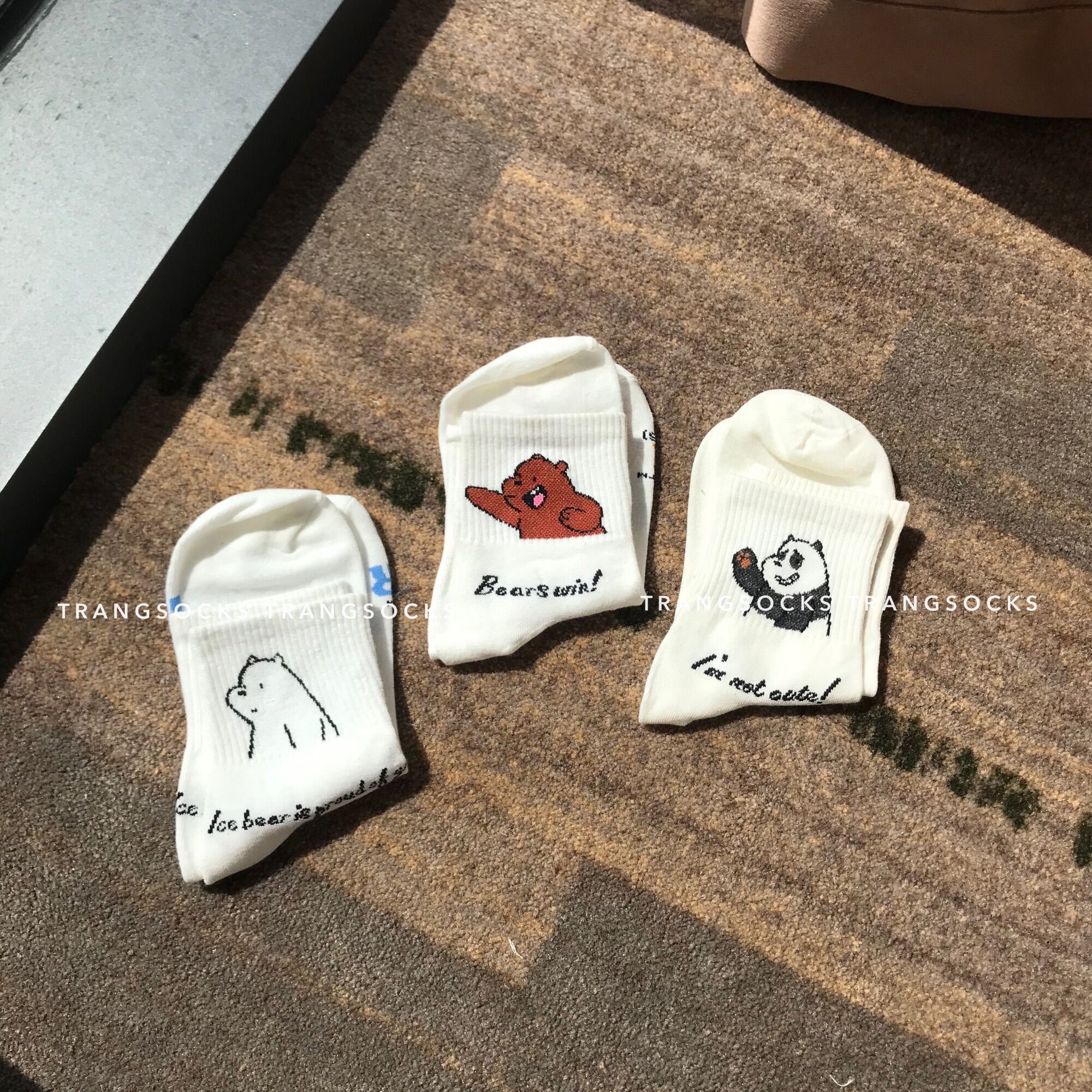 Tất cao cổ “WE BARE BEARS” - ảnh thật