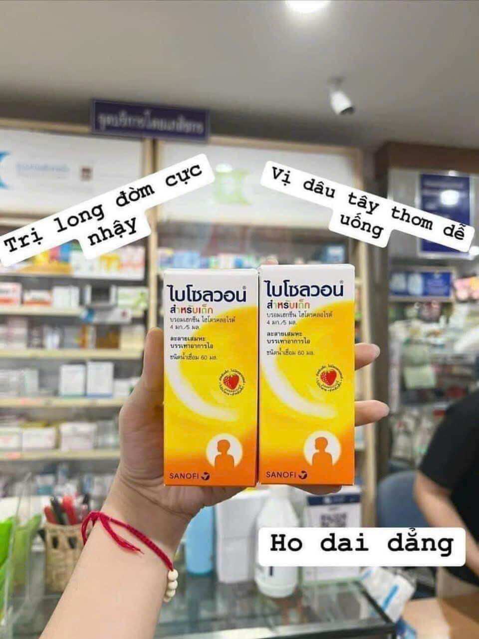 Siro bisolvon giảm ho, lòng đờm thái lan