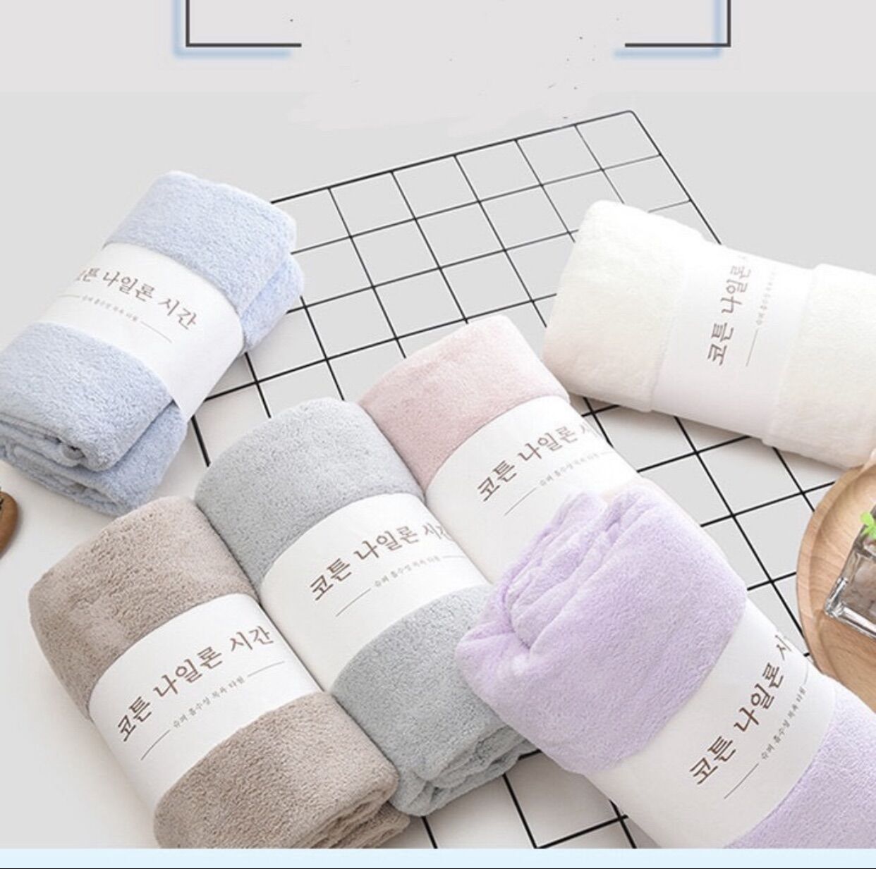 💥combo 5 khăn 💥💥 khăn lau mặt hàn quốc , khăn lau mặt lông cừu siêu thấm hút mềm mịn khổ 30x50